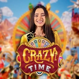 Crazy Time slot logo by Evolution at PiperSpin Casino